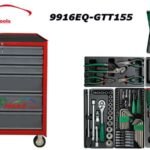 Cărucior pentru Scule Profesional, 155 Piese, 6 Sertare, Gri/Roșu